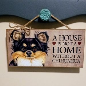 Wooden Chihuahua sign